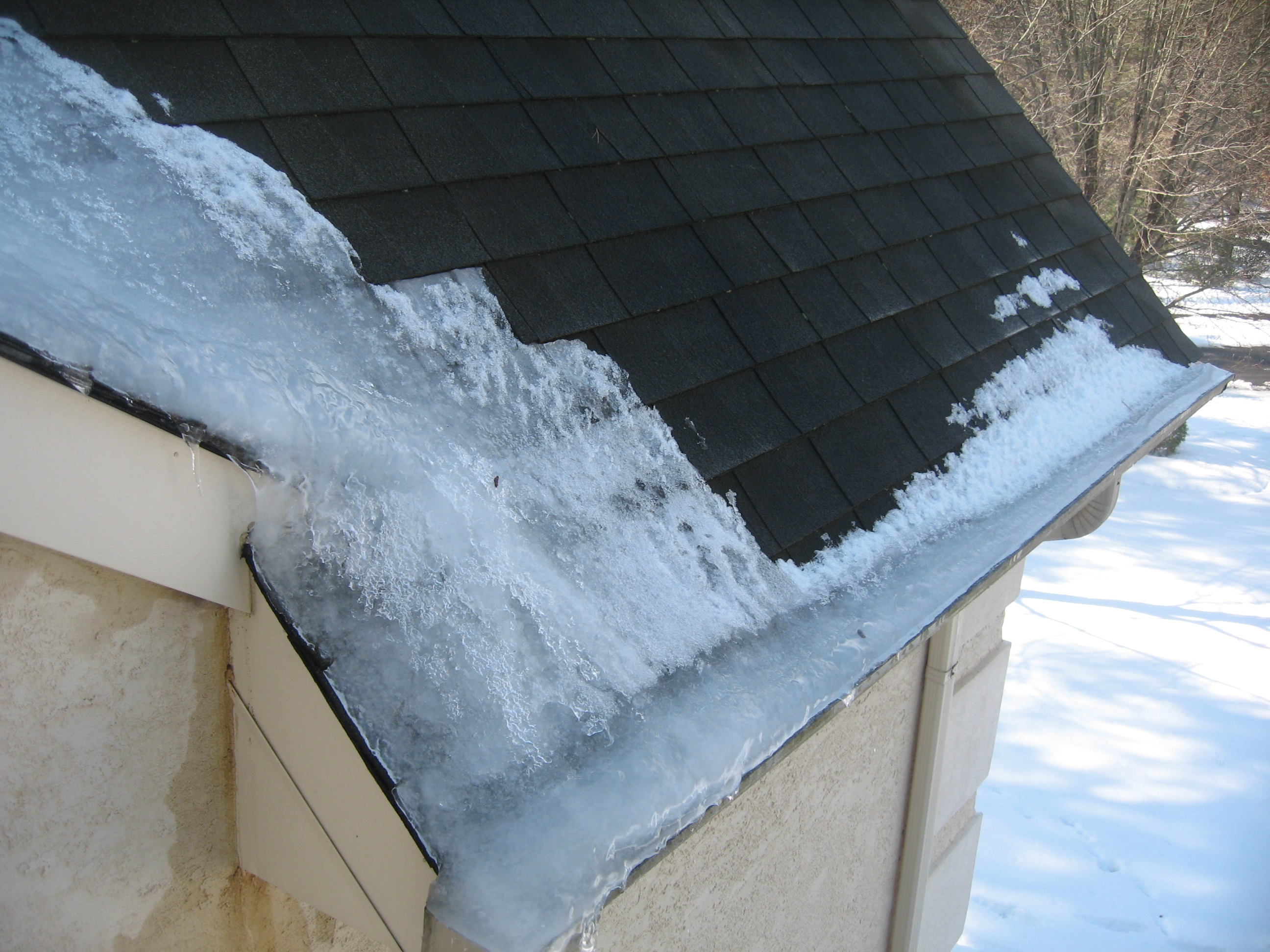 Winter Damage Roof Leaks Caused By Ice Damming South Jersey Roofing Marlton Roofers